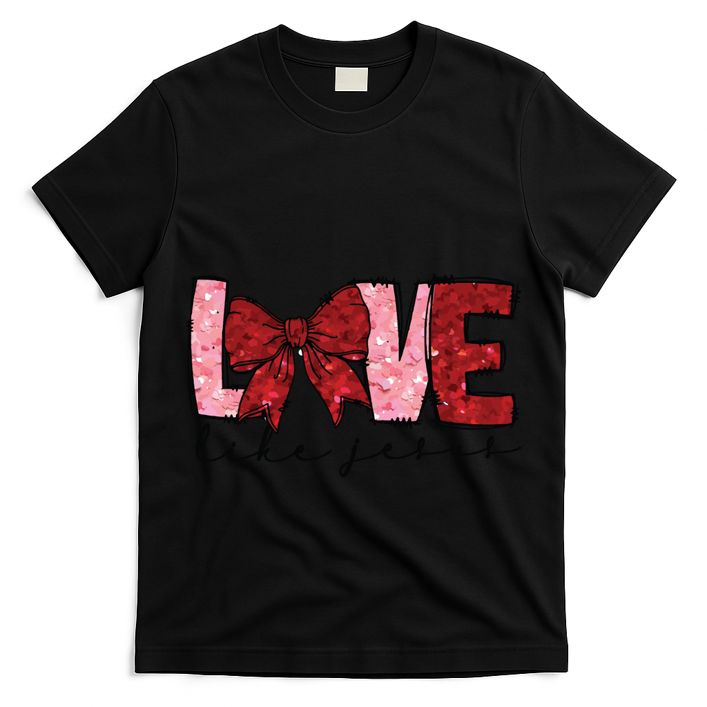 Love Like Jesus Valentine Coquette Valentine T-Shirt