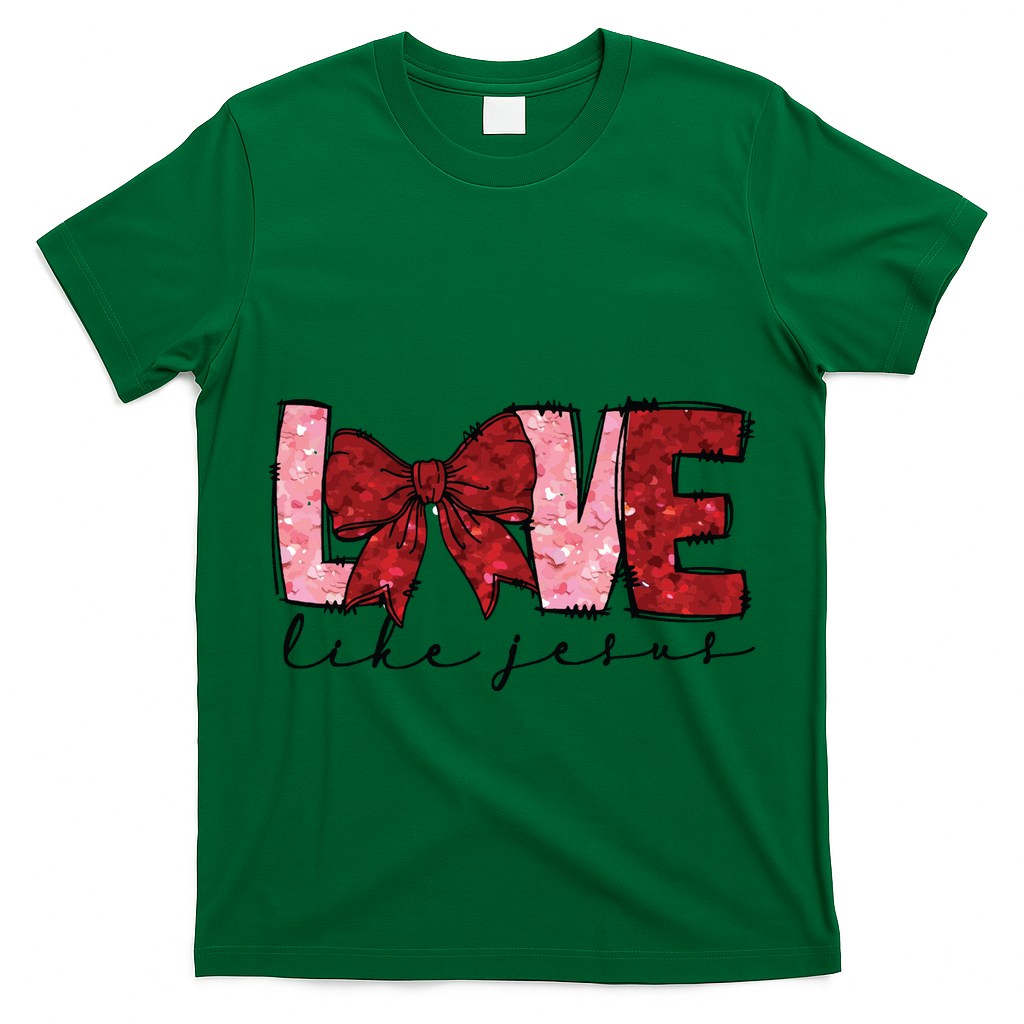 Love Like Jesus Valentine Coquette Valentine T-Shirt