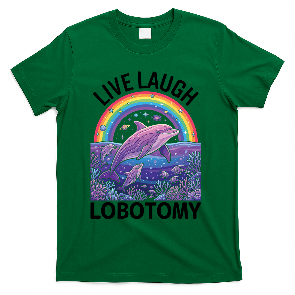 Live Laugh Lobotomy T-Shirt - Green