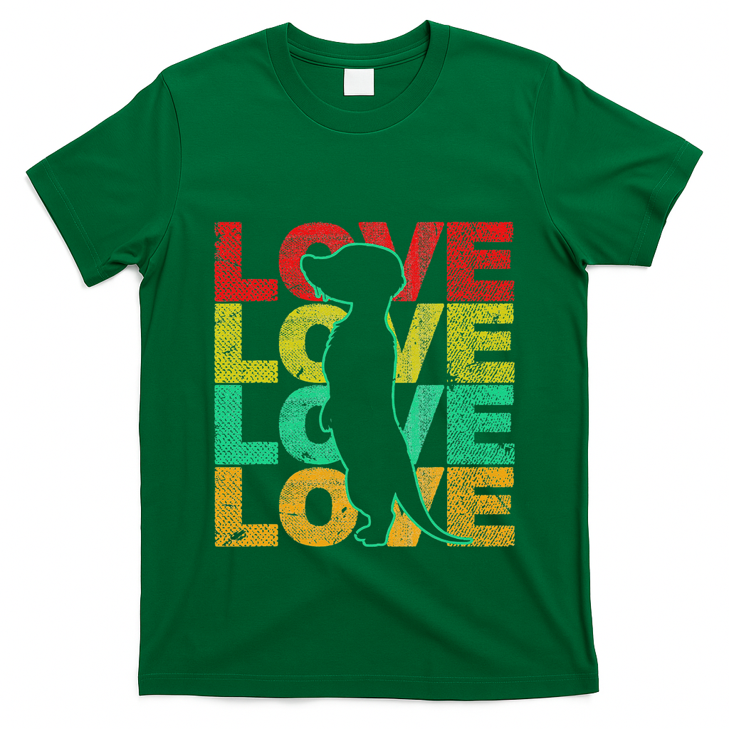 Love Meerkat Suricate Wilderness Africa Animals Zoo Wildlife T-Shirt