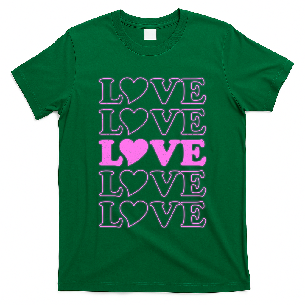 Valentine Love Pattern T-Shirt