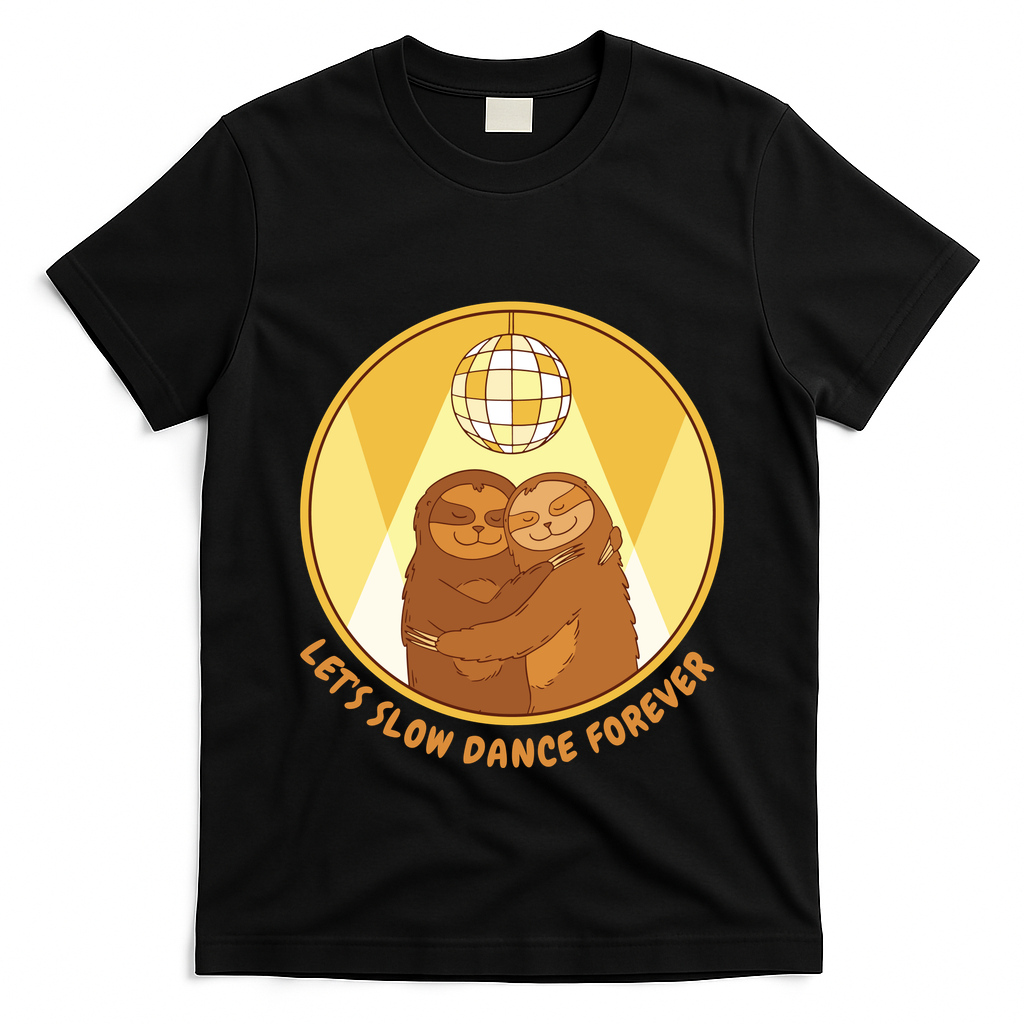 Let's Slow Dance Forever Funny Sloth T-Shirt