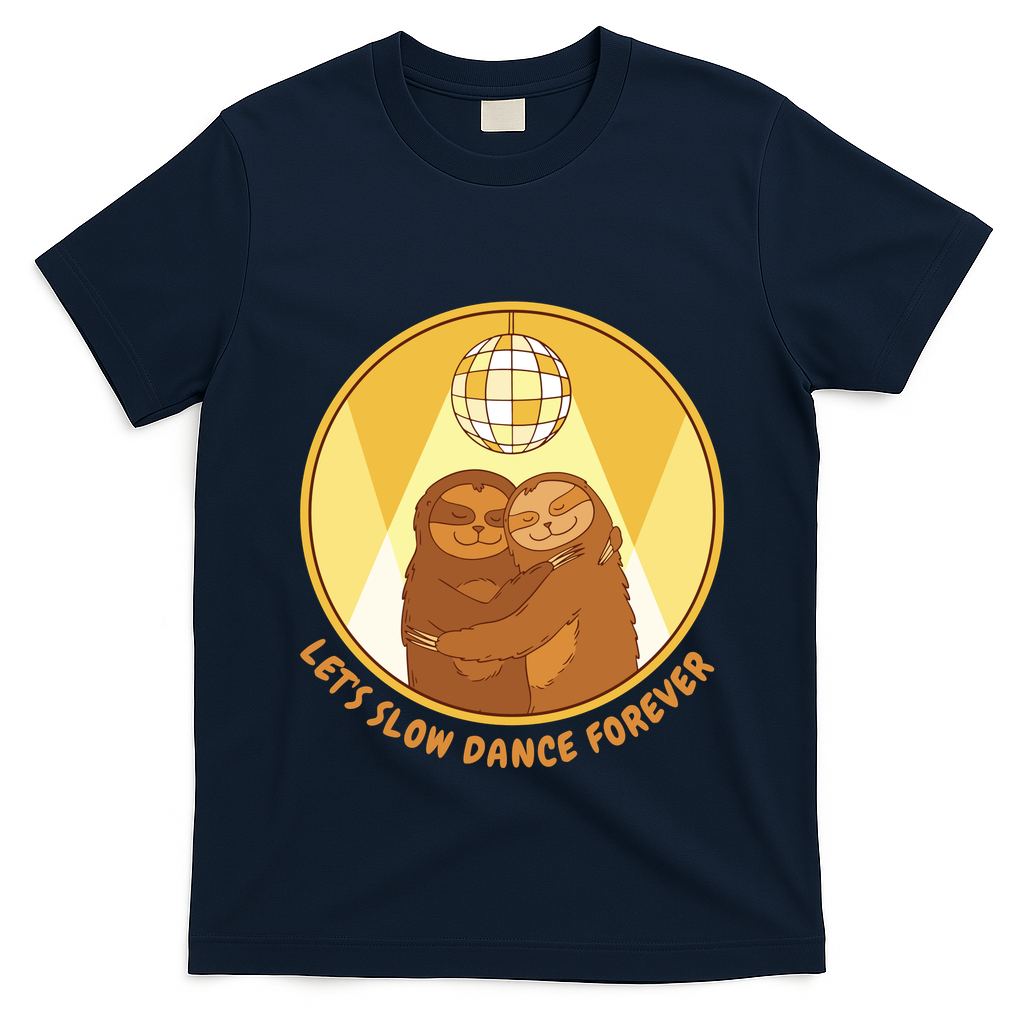 Let's Slow Dance Forever Funny Sloth T-Shirt