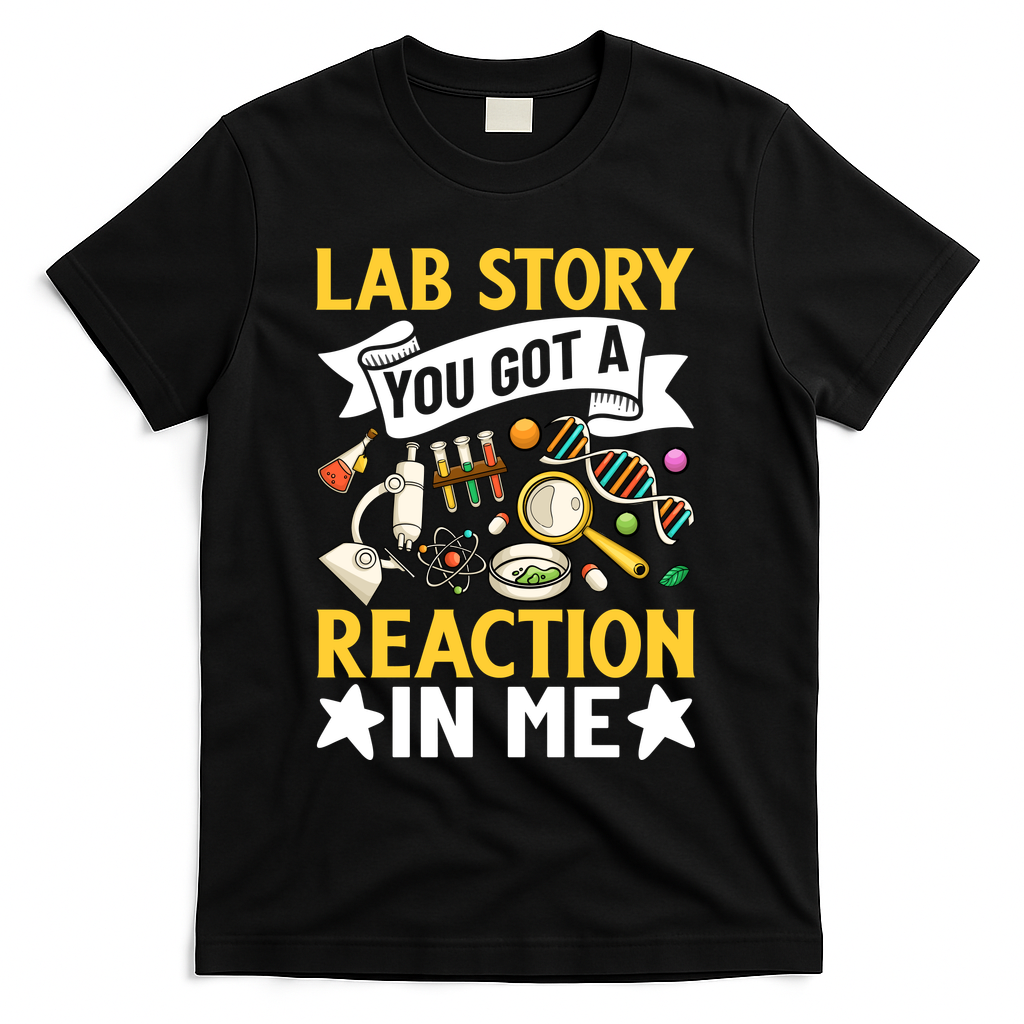 Lab Story Lab Week Medical Laboratory Technician Team  T-Shirt - Black
