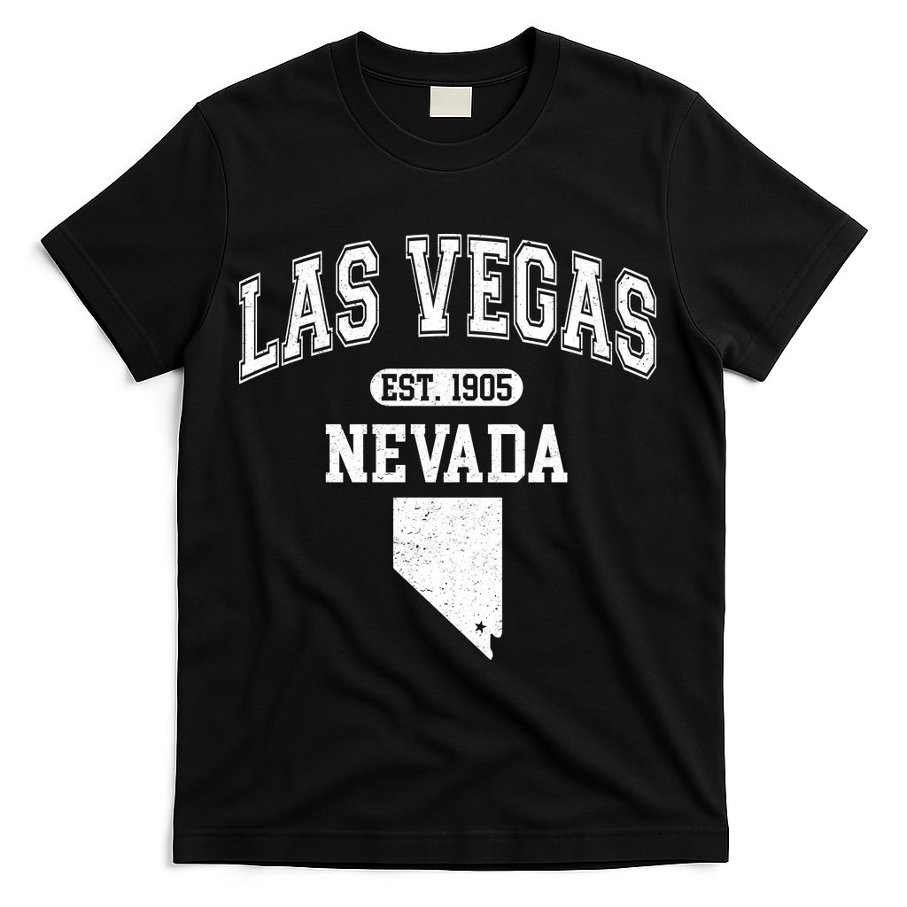 Las Vegas Nevada Est 1905 Varsity T-Shirt - Black