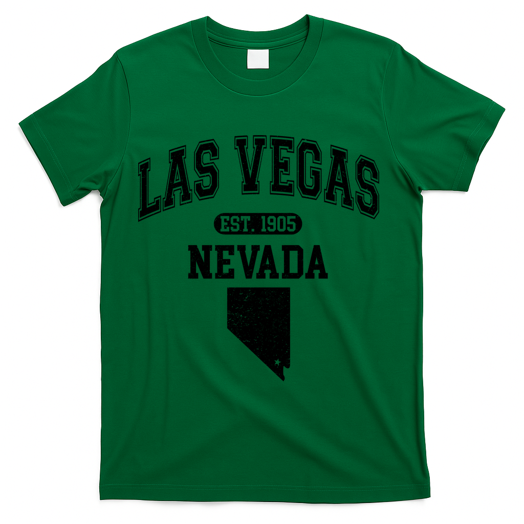 Las Vegas Nevada Est 1905 Varsity T-Shirt - Green