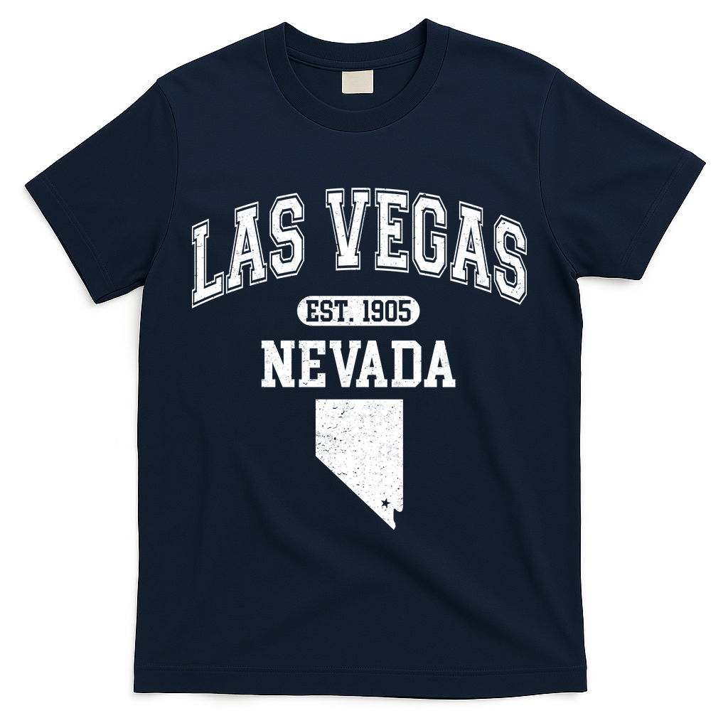 Las Vegas Nevada Est 1905 Varsity T-Shirt - Navy