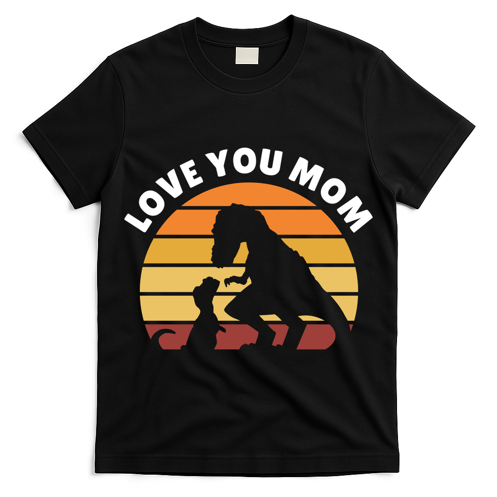 Love You Mom Dinosaur T-Shirt