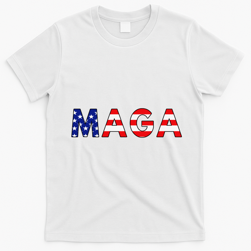 Maga American Flag T-Shirt - White