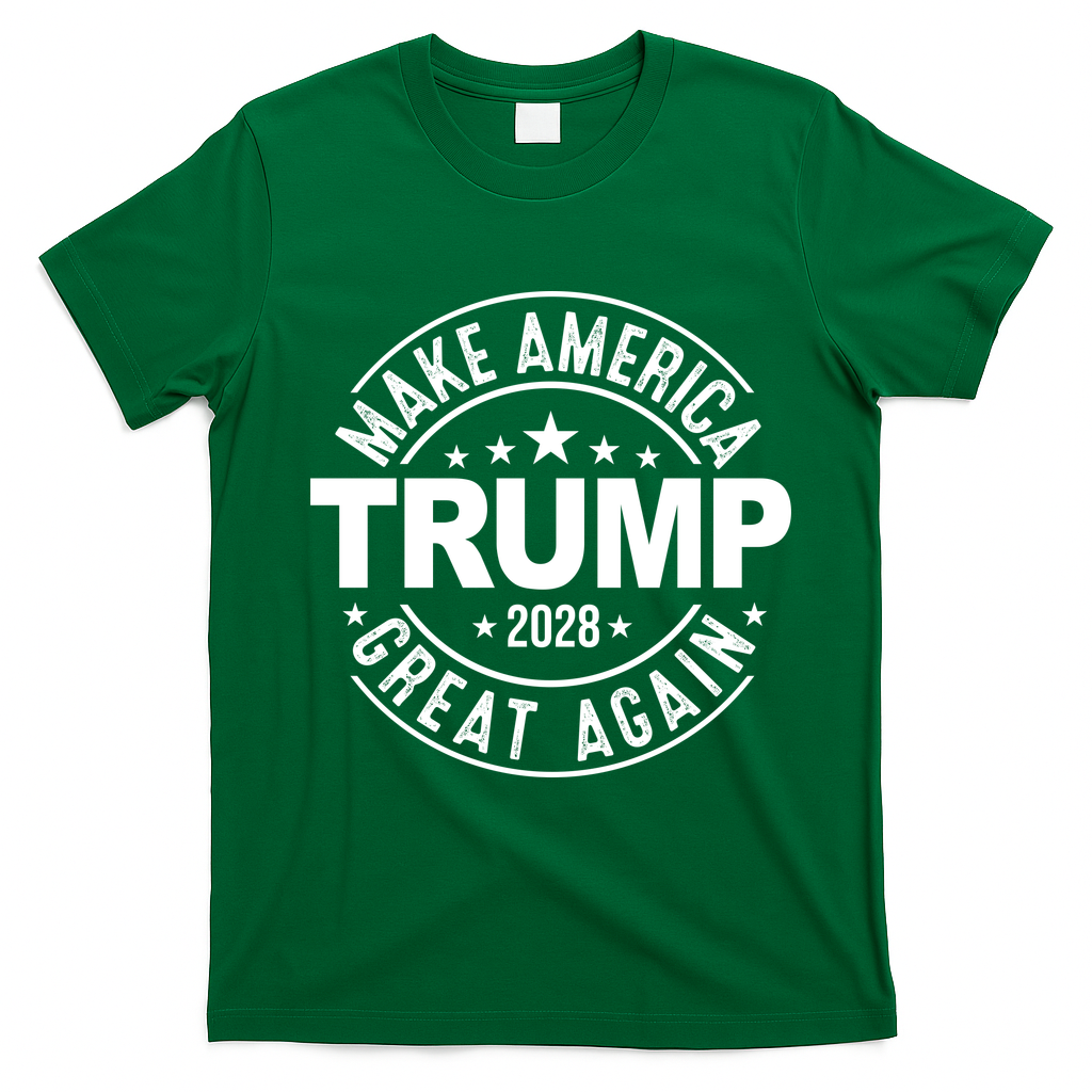Make America Great Again Trump 2028 T-Shirt - Irish Green