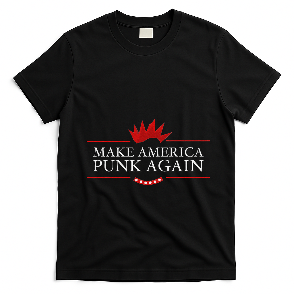 Make America Punk Again Anti Trump Rock Gift Idea T-Shirt - Black