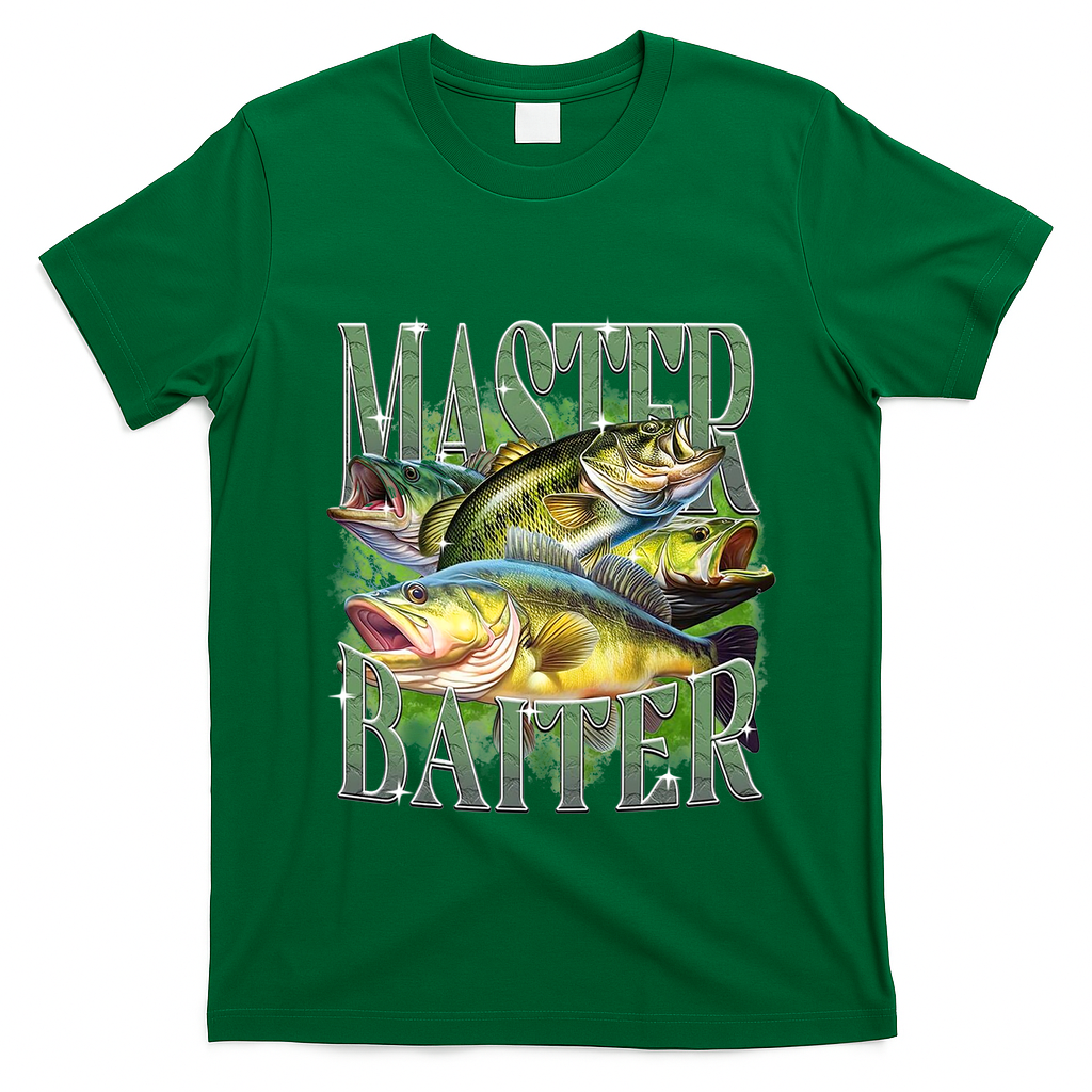 Master Baiter Bass Fishing T-Shirt - Irish Green