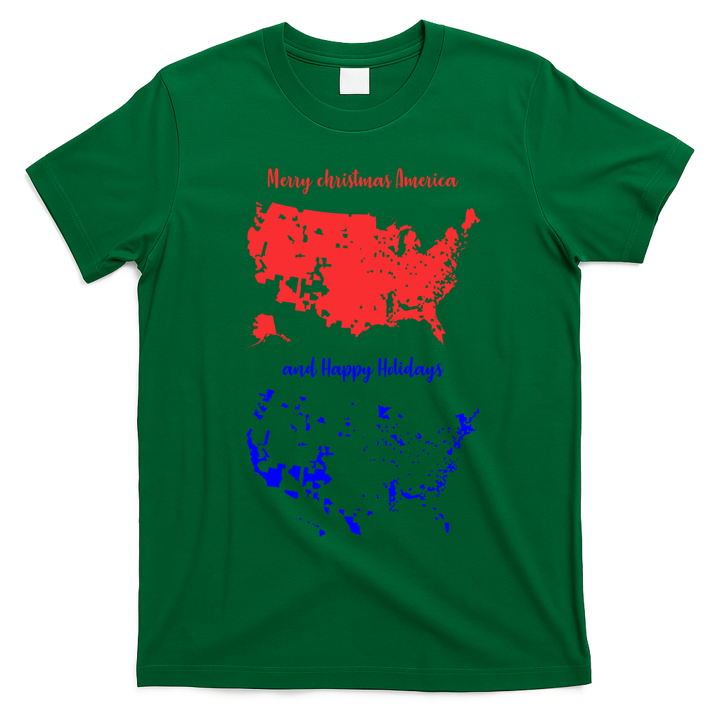 Merry Christmas America And Happy Holidays New President T-Shirt - Irish Green