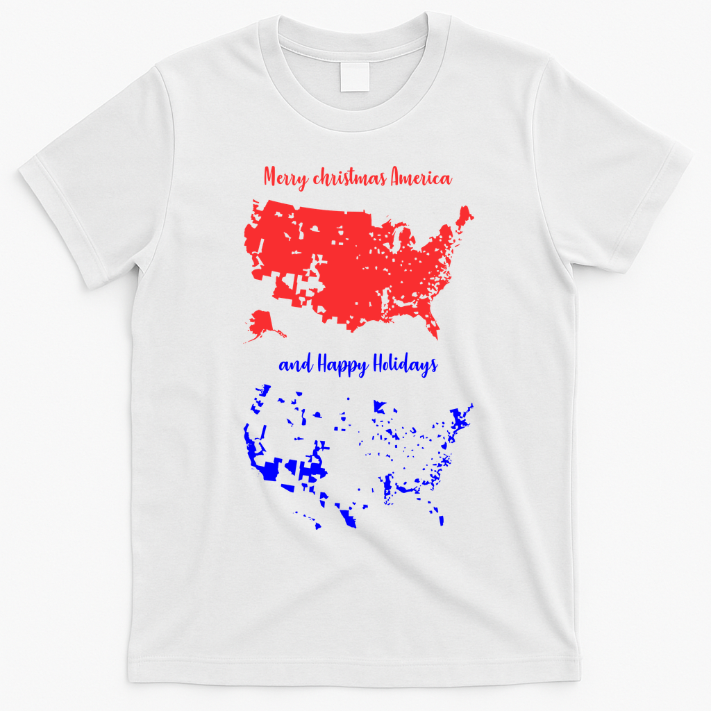 Merry Christmas America And Happy Holidays New President T-Shirt - White