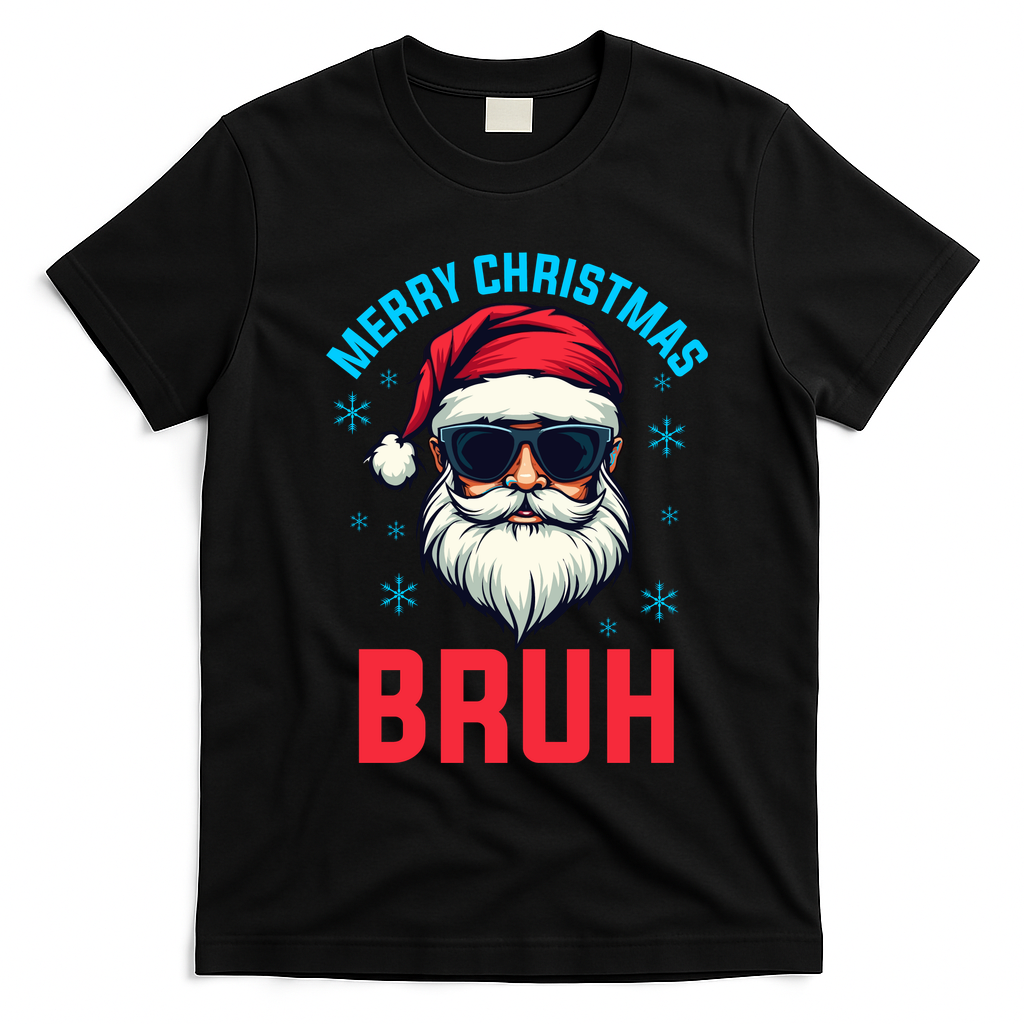 Merry Christmas Bruh T-Shirt - Black
