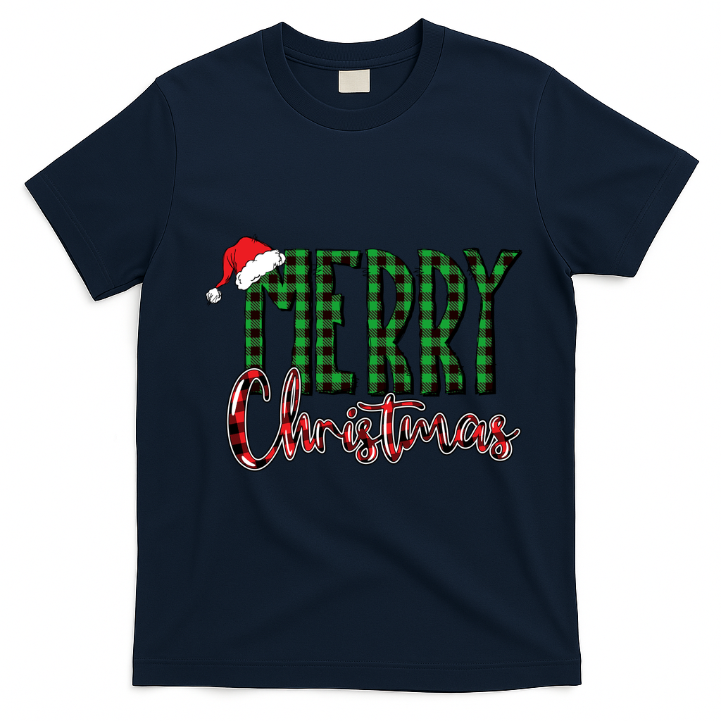 Merry Christmas Classic Logo T-Shirt - Navy Blue