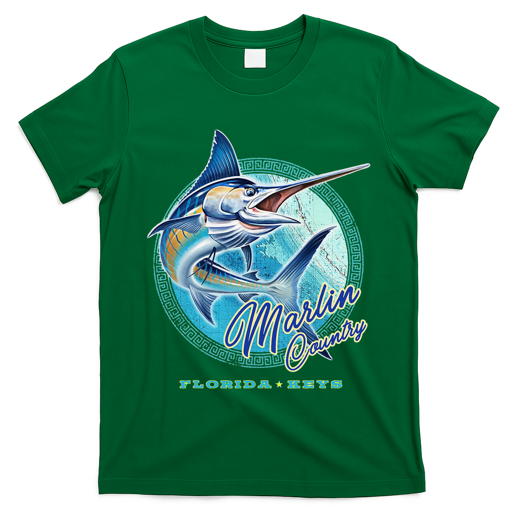 Marlin Country Florida Keys, Saltwater Fishing Tee T-Shirt