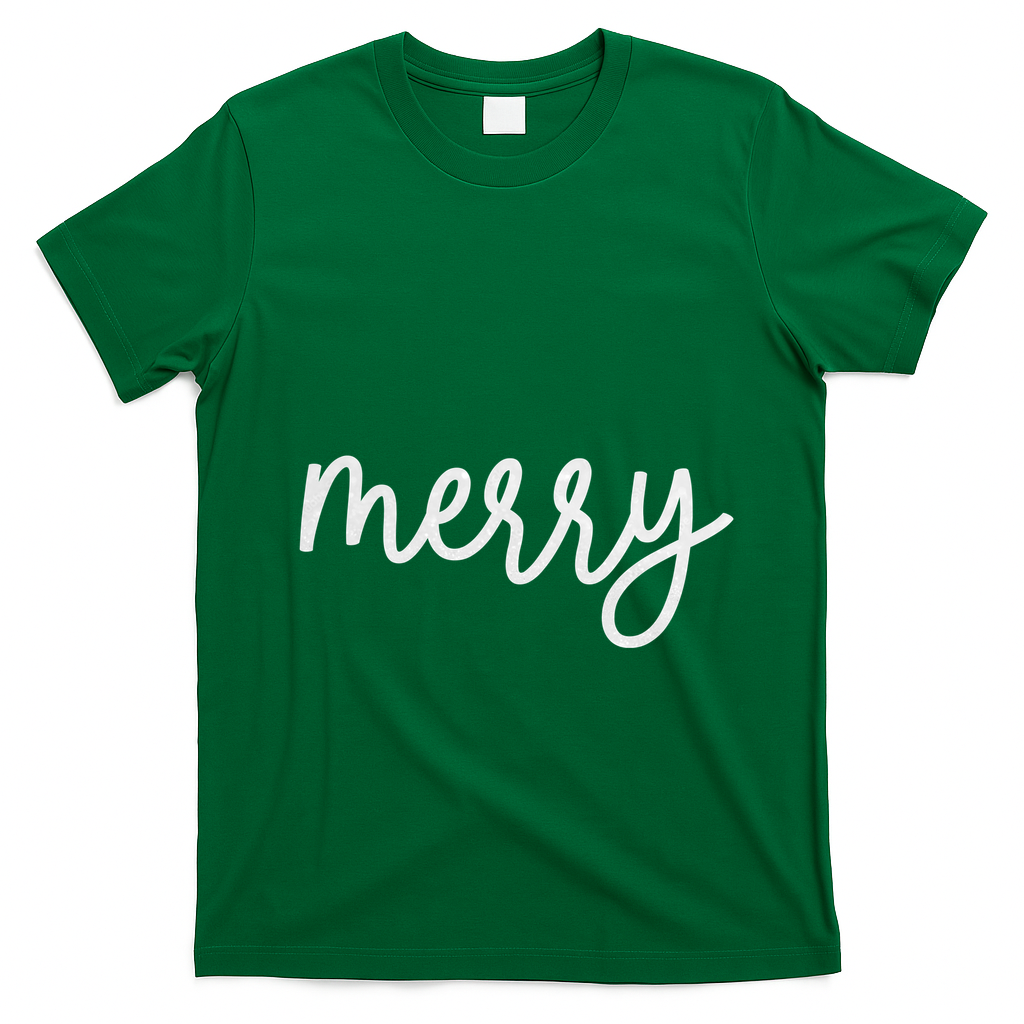 Merry Christmas Festive Family Matching T-Shirt - Irish Green