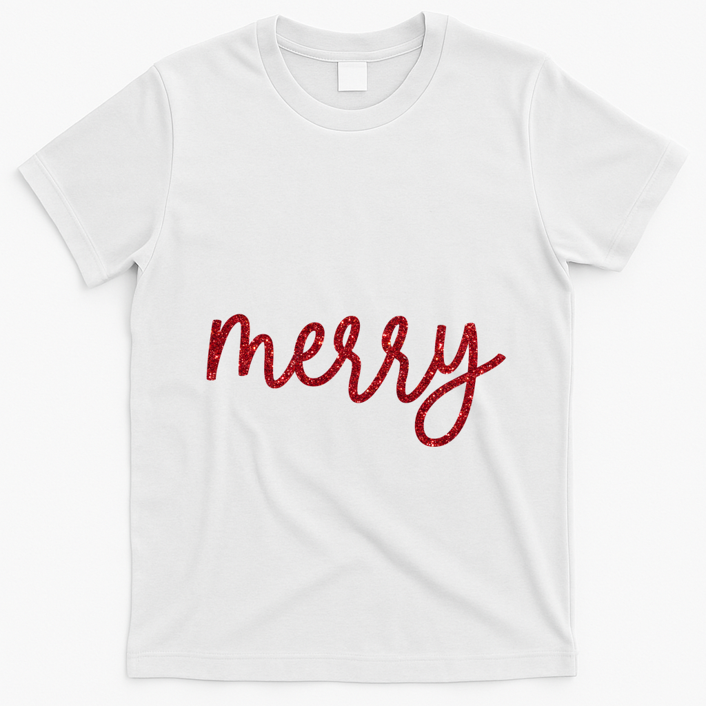 Merry Christmas Festive Family Matching T-Shirt - White