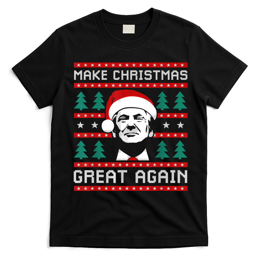 Make Christmas Great Again Trump T-Shirt - Black