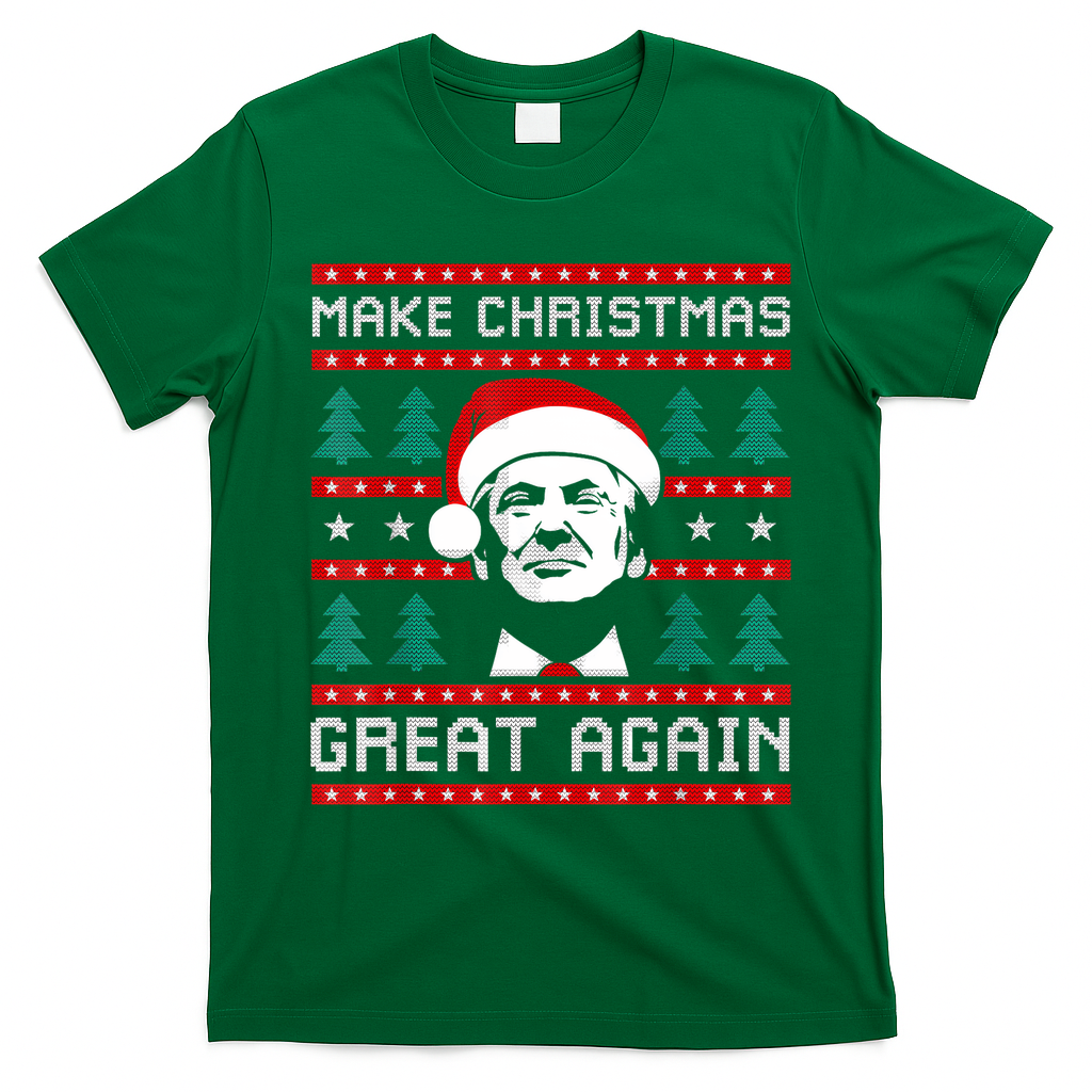 Make Christmas Great Again Trump T-Shirt - Irish Green
