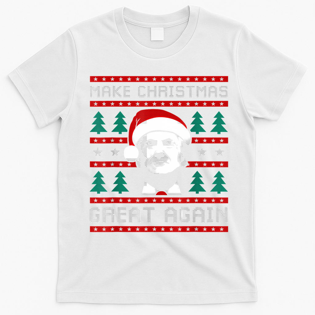 Make Christmas Great Again Trump T-Shirt - White