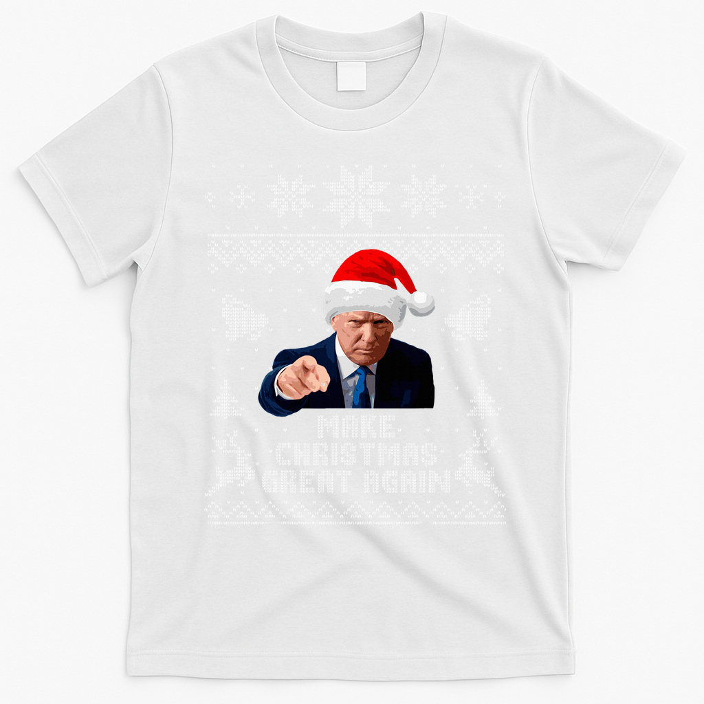 Make Christmas Great Again Donald Trump Holiday T-Shirt - White