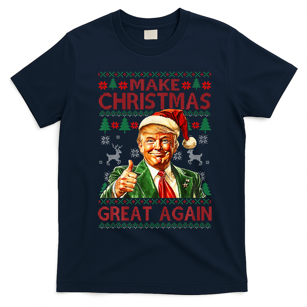 Make Christmas Great Again T-Shirt - Navy Blue