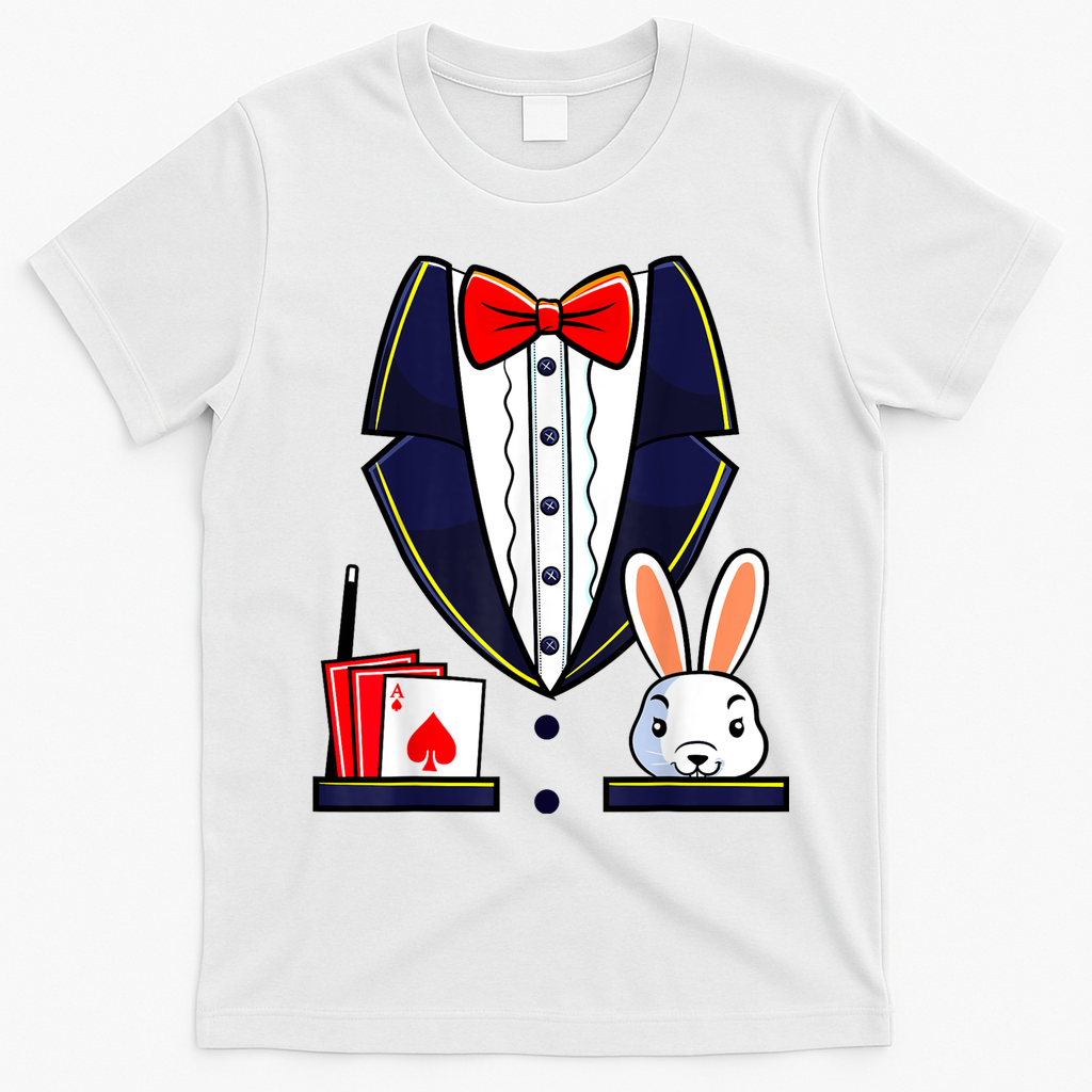 Magician Costume Halloween Magic Show Women T-Shirt - White