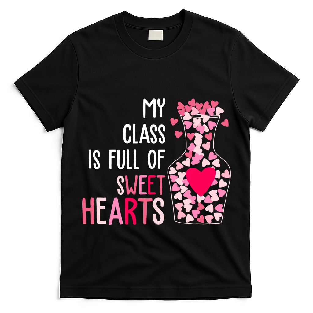 My Class Is Full Of Sweet Hearts Valentine Teacher T-Shirt