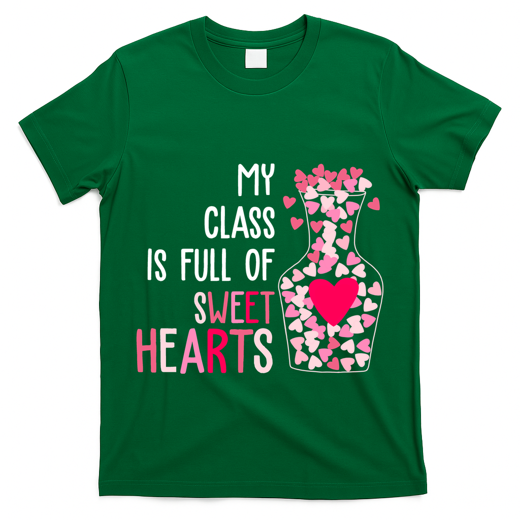 My Class Is Full Of Sweet Hearts Valentine Teacher T-Shirt