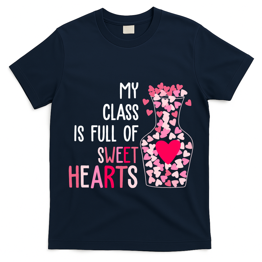 My Class Is Full Of Sweet Hearts Valentine Teacher T-Shirt