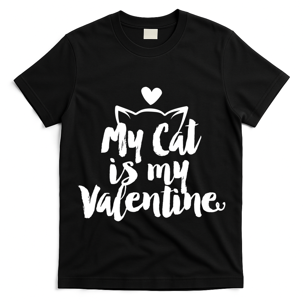My Cat Is My Valentine Funny Cute T-Shirt