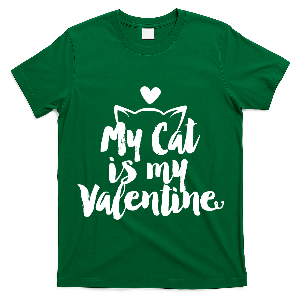 My Cat Is My Valentine Funny Cute T-Shirt