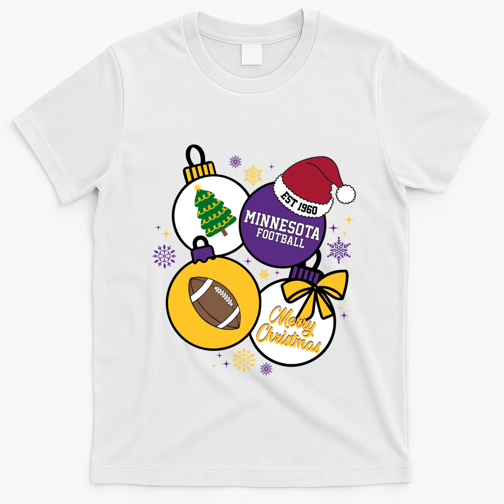Merry Christmas Minnesota football Est 1960 T-Shirt - White