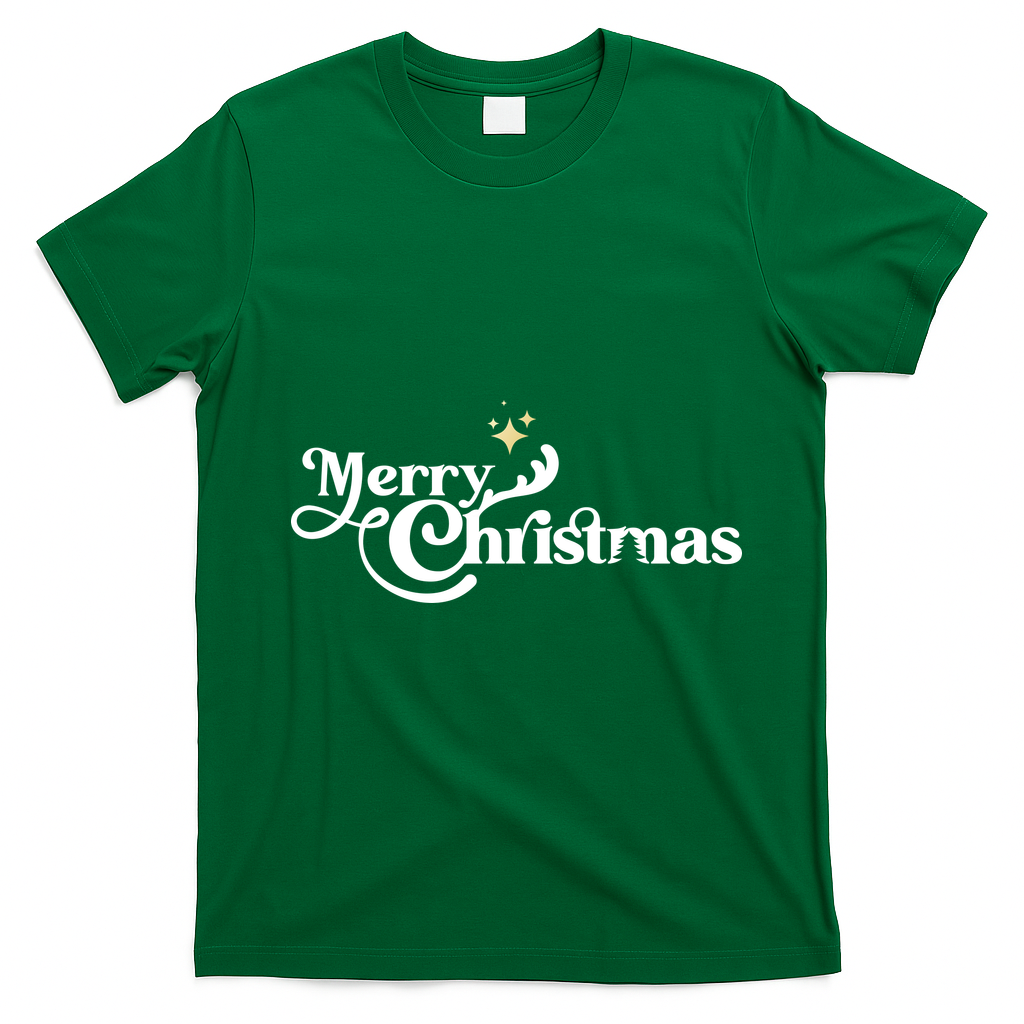 Merry Christmas T-Shirt - Irish Green