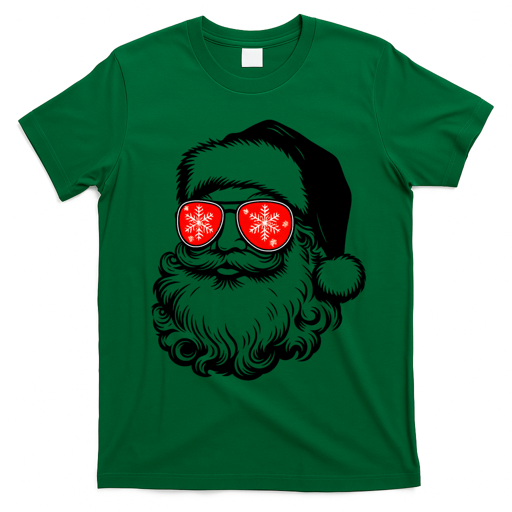 Merry Christmas Santa Vibes T-Shirt - Irish Green