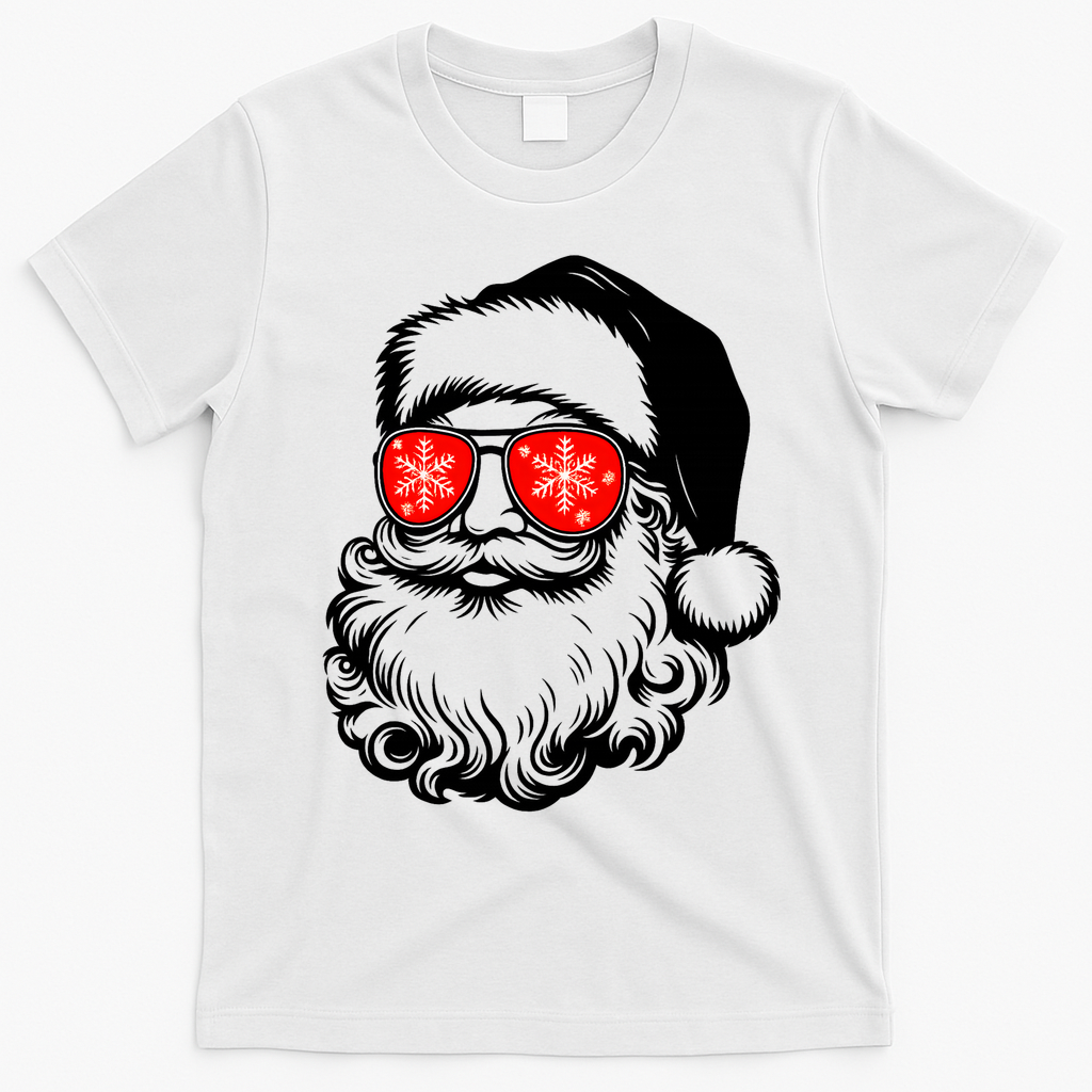 Merry Christmas Santa Vibes T-Shirt - White