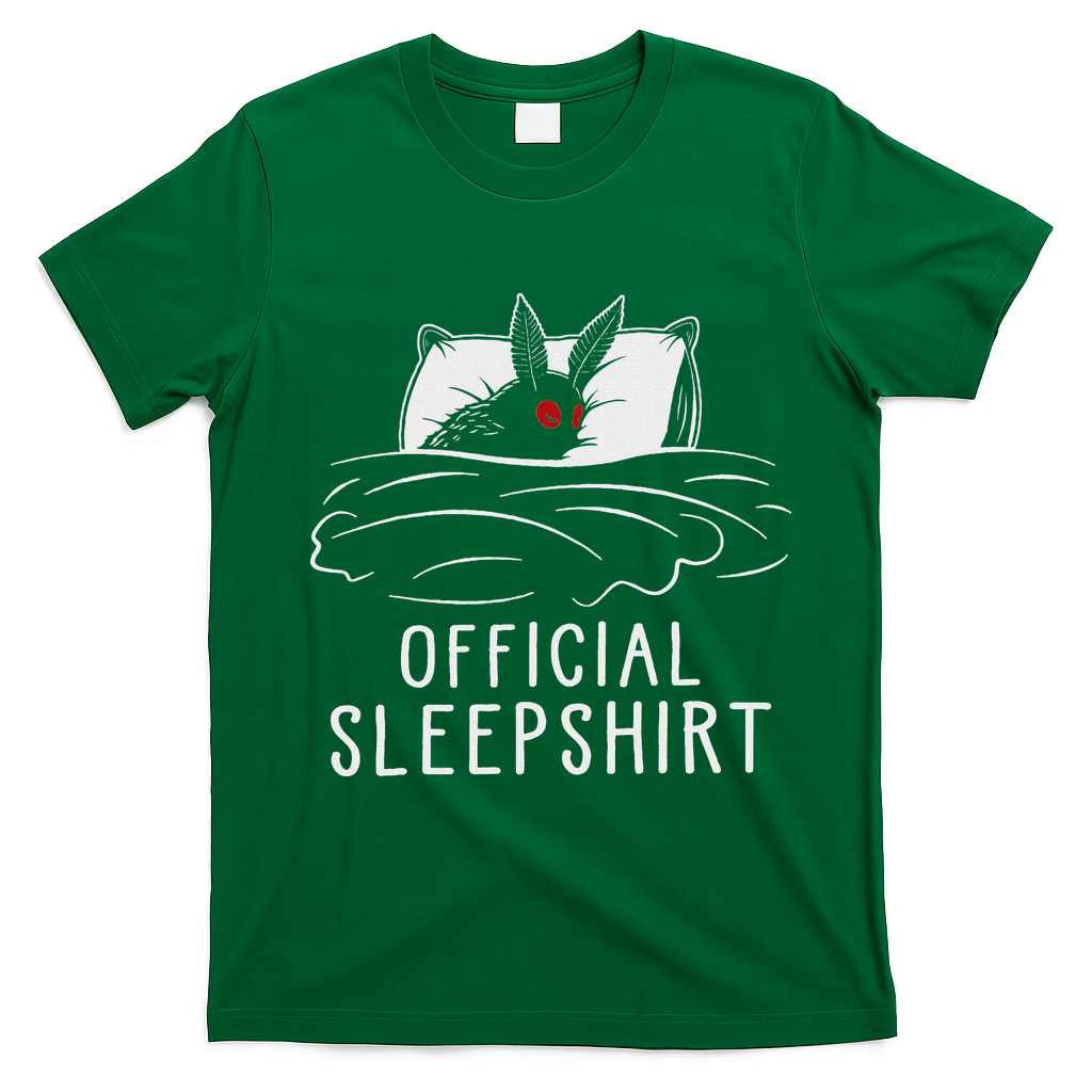Mothman Cryptid Sleep T-Shirt - Irish Green