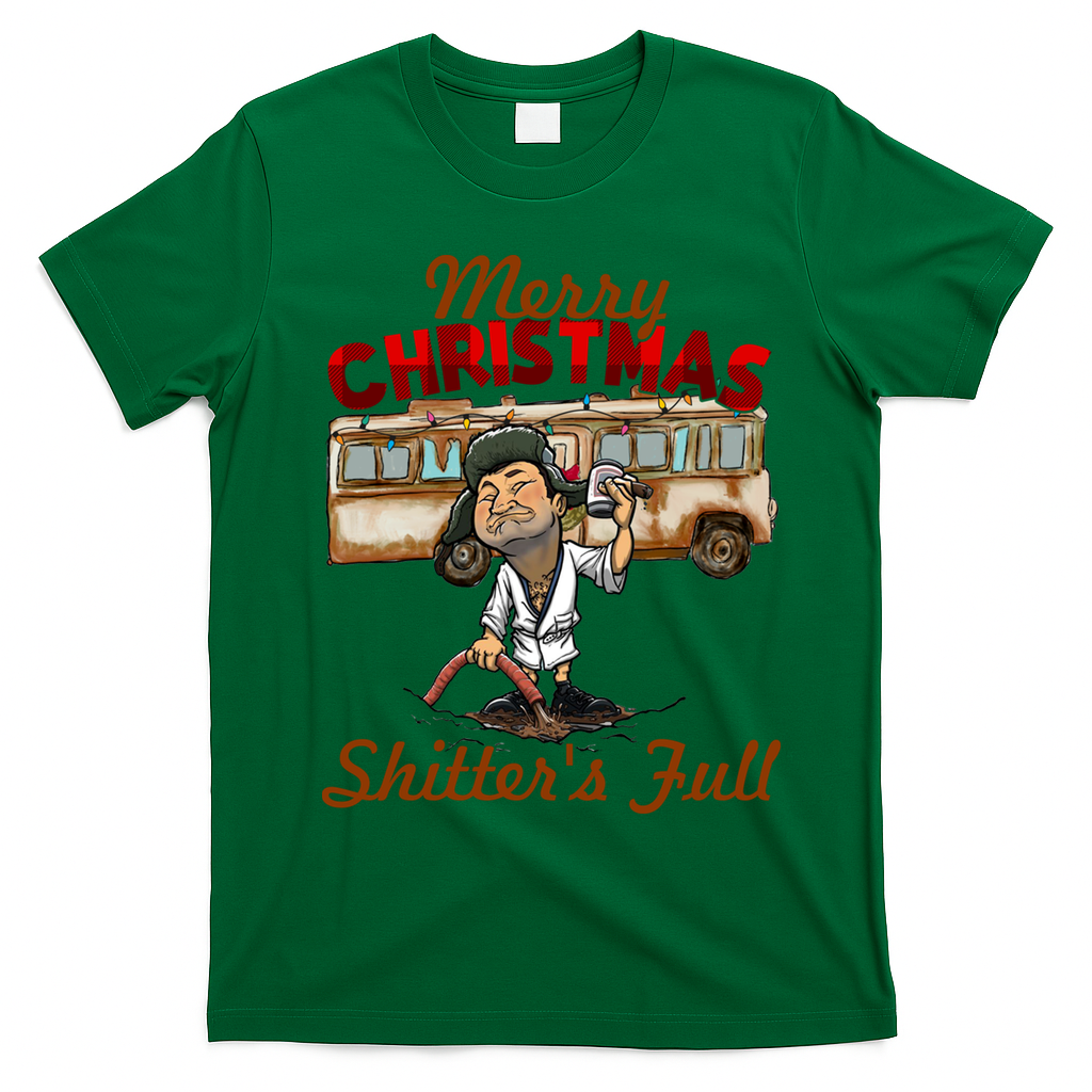 Merry Christmas Shitters Full Ugly T-Shirt - Irish Green