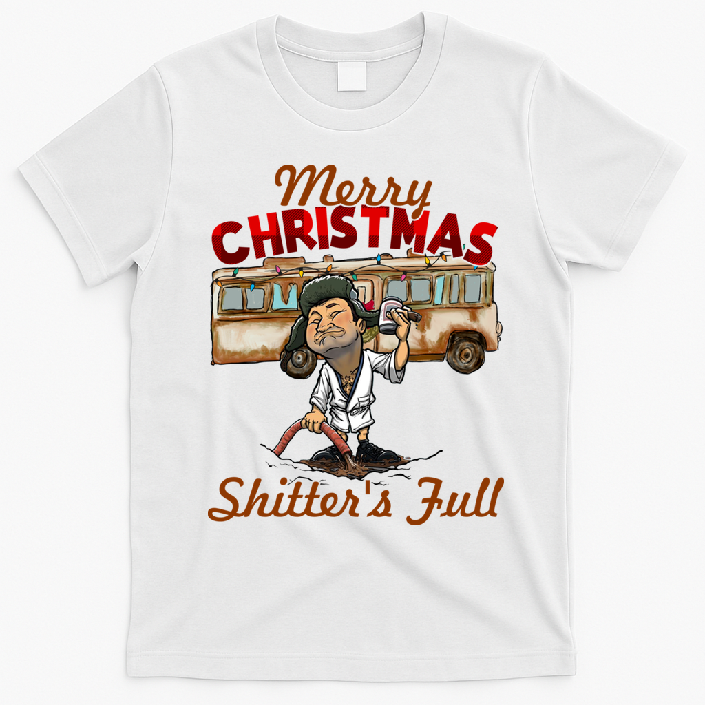 Merry Christmas Shitters Full Ugly T-Shirt - White