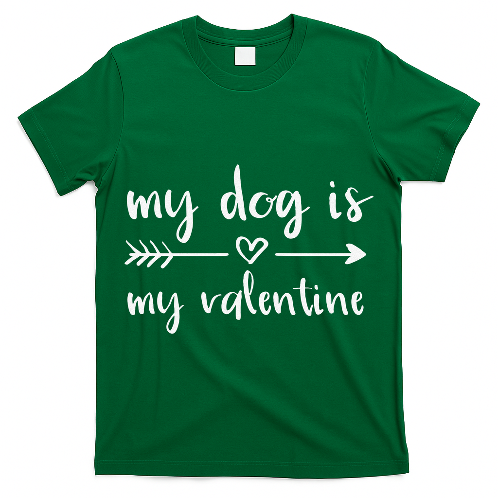 My Dog Is My Valentine Valentine's Day Dog Lover Dog Owner T-Shirt