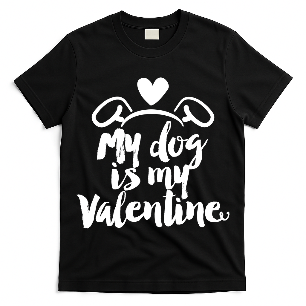 My Dog Is My Valentine Cute T-Shirt