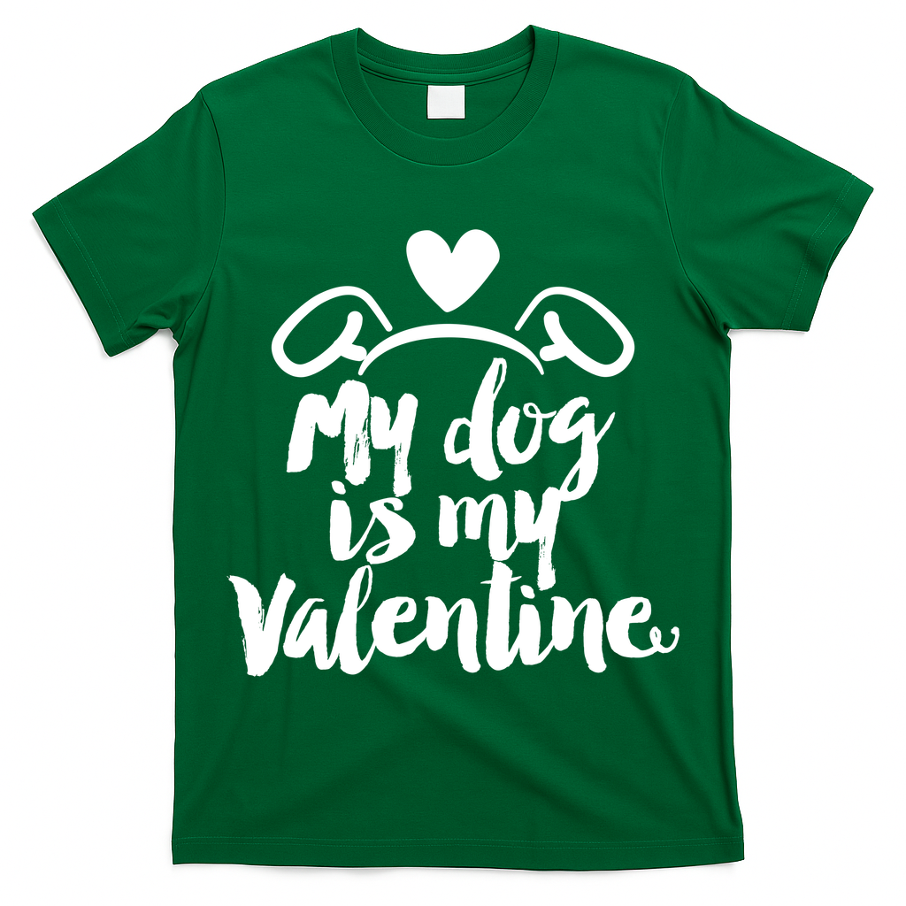 My Dog Is My Valentine Cute T-Shirt