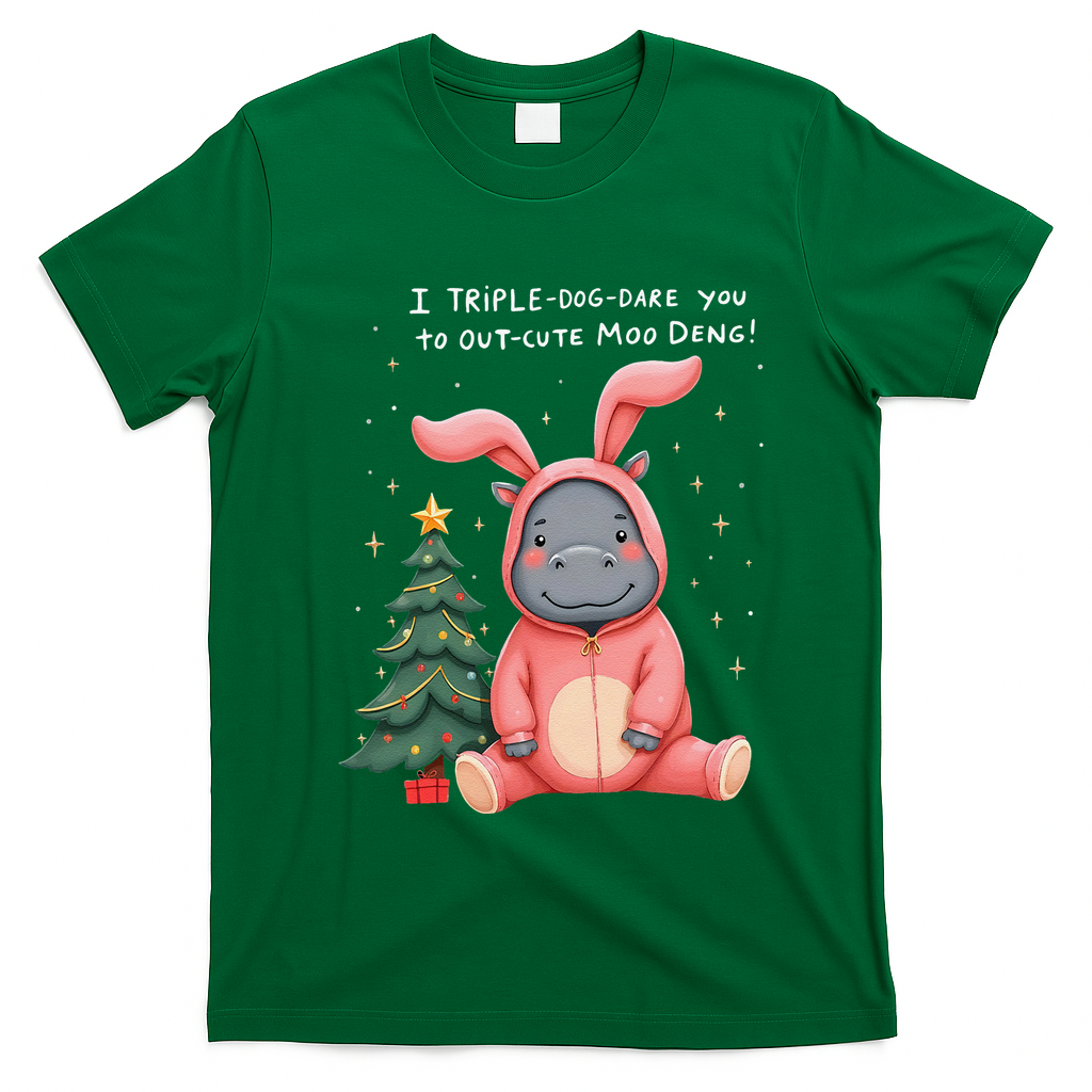 Moo Deng Xmas Story Pin.K Bunny Pajamas T-Shirt - Irish Green