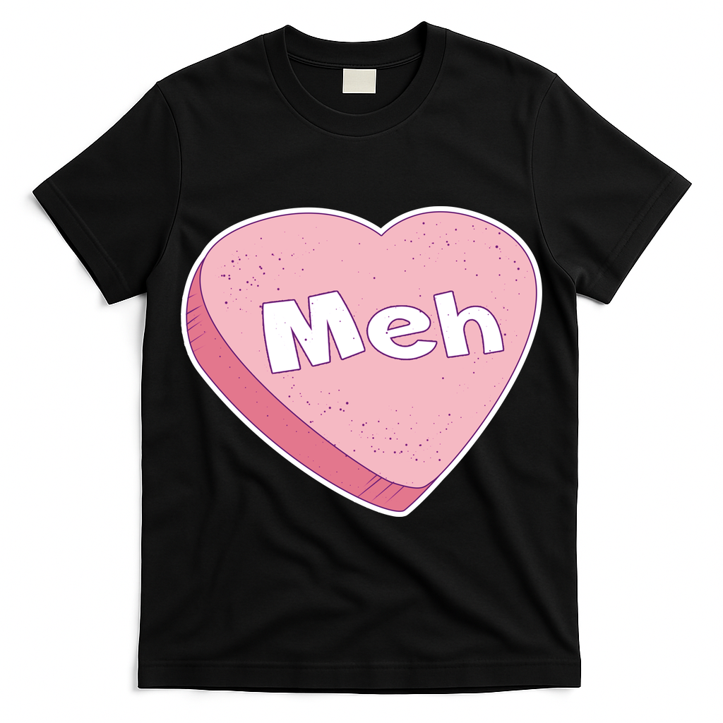 Valentine's Day Meh Conversation Heart Candy T-Shirt