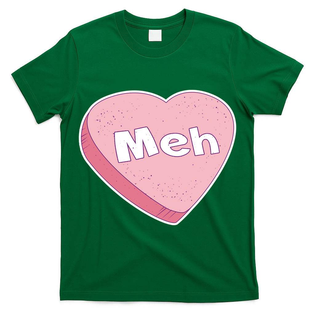 Valentine's Day Meh Conversation Heart Candy T-Shirt