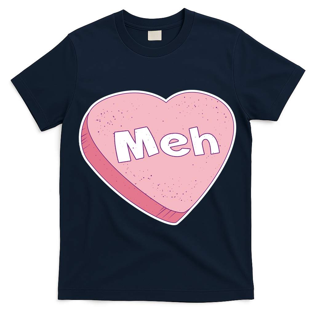 Valentine's Day Meh Conversation Heart Candy T-Shirt