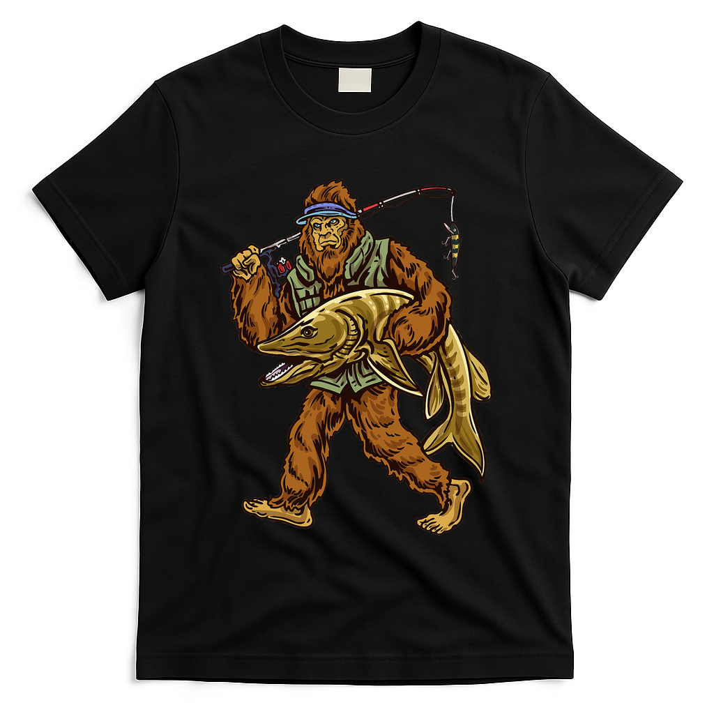 Muskie Fishing Bigfoot Musky Hunting Fisher T-Shirt