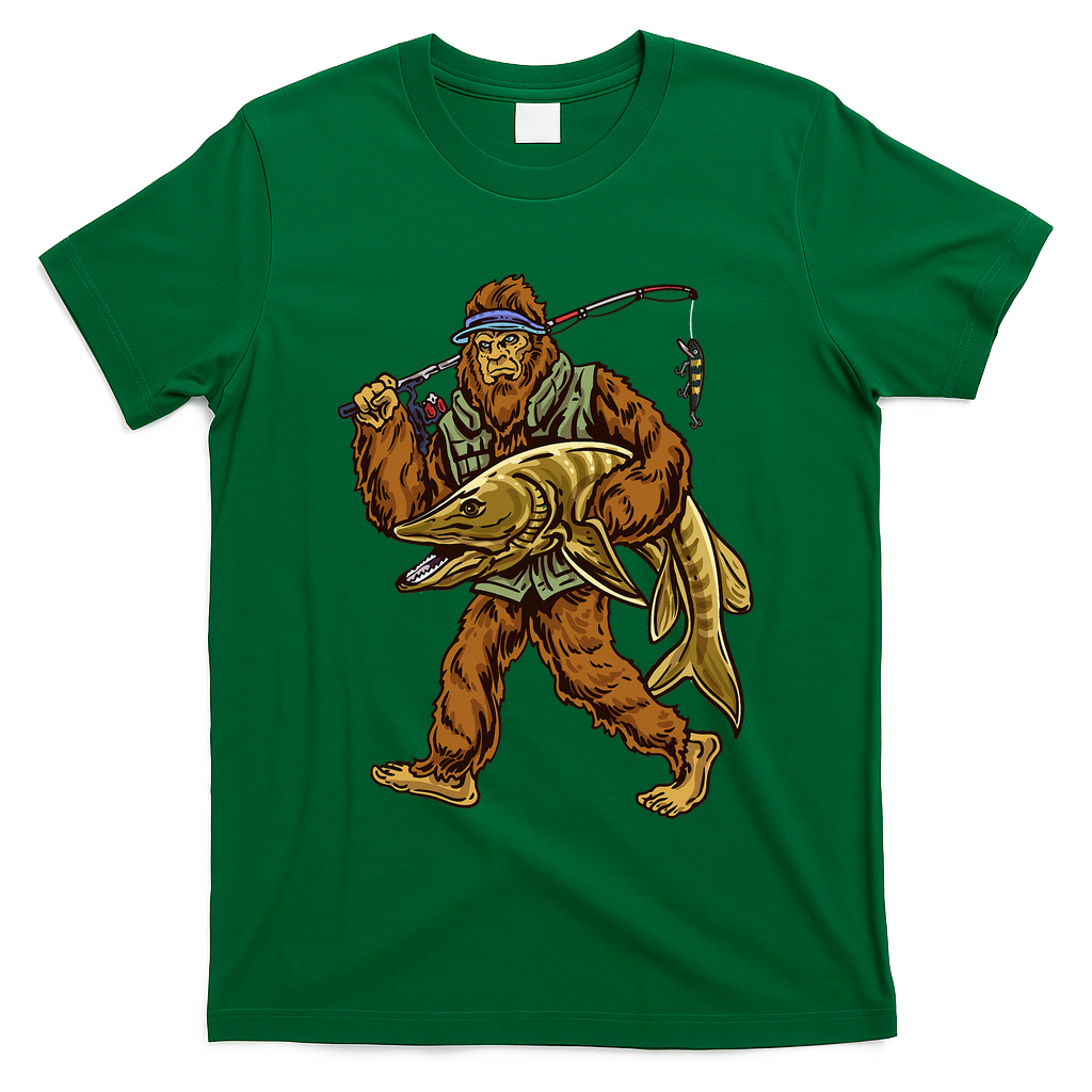 Muskie Fishing Bigfoot Musky Hunting Fisher T-Shirt
